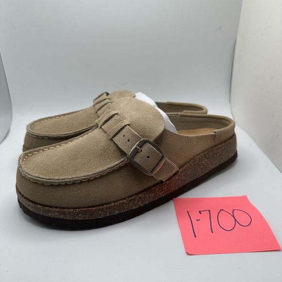 CUSHIONAIRE Women's Genuine Leather Cork Footbed Clog with +Comfort 7.5 WIDE SAN - Picture 3 of 7